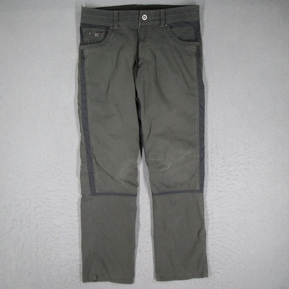 Kuhl Radikl Pants Mens 35x30 Olive Green Hybrid Hiking Outdoor Stretch Trousers